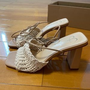Jessica Simpson crochet lace sandals